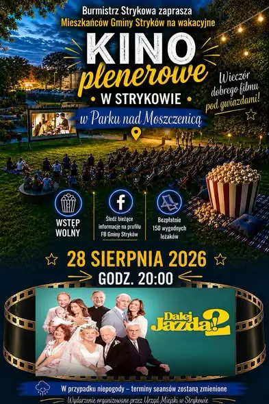 Pożegnanie lata w Strykowie: piknik rodzinny i kino plenerowe w parku