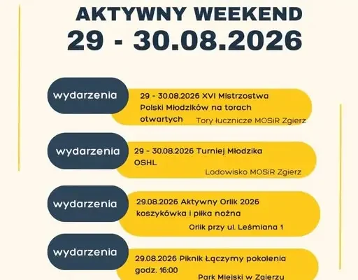 Aktywny weekend z MOSiR Zgierz: mistrzostwa, turnieje i piknik