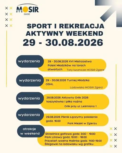 Aktywny weekend z MOSiR Zgierz: mistrzostwa, turnieje i piknik