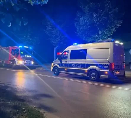 Wypadek i pożar auta w Głownie – interwencje strażaków