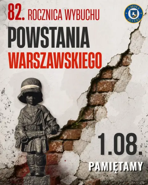 82. rocznica wybuchu Powstania Warszawskiego – gmina Zgierz oddaje hołd bohaterom