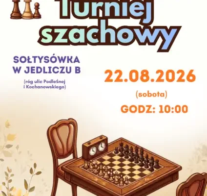 Towarzyski Turniej Szachowy w Jedliczu B – zapisy trwają do piątku