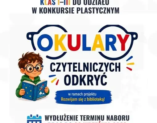 Konkurs plastyczny „Okulary Czytelniczych Odkryć” – nowy termin nadsyłania prac