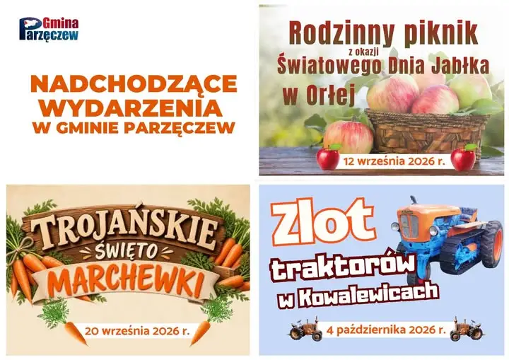 Pikniki, święto marchewki i zlot traktorów – nadchodzące wydarzenia w gminie Parzęczew