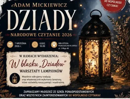 Narodowe Czytanie „Dziadów” w Zgierzu – zaproszenie dla młodzieży