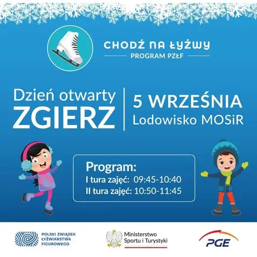 Dzień Otwarty na lodowisku MOSiR Zgierz – bezpłatna nauka jazdy na łyżwach