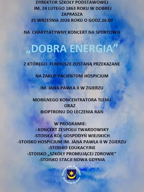 Charytatywny koncert „Dobra energia” w SP Dobra – wsparcie dla hospicjum w Zgierzu