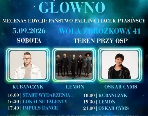 Święto Gminy Głowno: LemON, Kubańczyk i Oskar Cyms na scenie