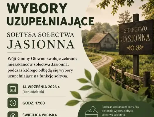 Jasionna wybiera sołtysa. Zebranie w poniedziałek 14 września