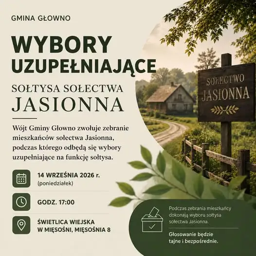 Jasionna wybiera sołtysa. Zebranie w poniedziałek 14 września