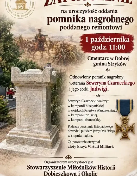 Dobieszków: odnowiony pomnik weterana powstania listopadowego i III Rajd Pamięci