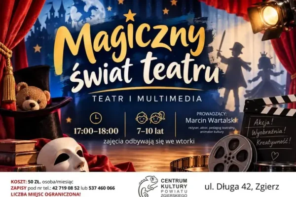 Teatralne warsztaty dla dzieci w Centrum Kultury Powiatu Zgierskiego