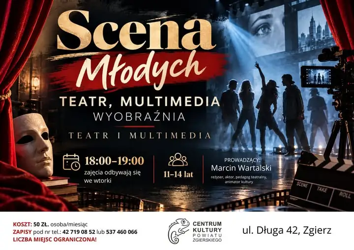 Warsztaty teatralne dla młodzieży w Centrum Kultury Powiatu Zgierskiego