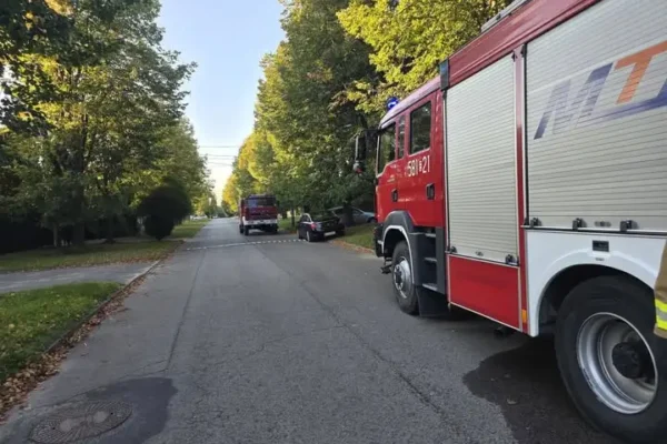 Pożar budynku mieszkalnego przy ul. Chopina w Zgierzu — akcja strażaków