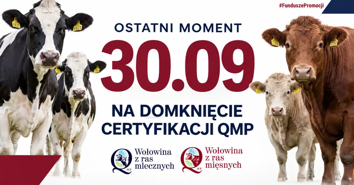 Rolnicy z gminy Parzęczew mają czas do 30 września na uzyskanie certyfikatu QMP
