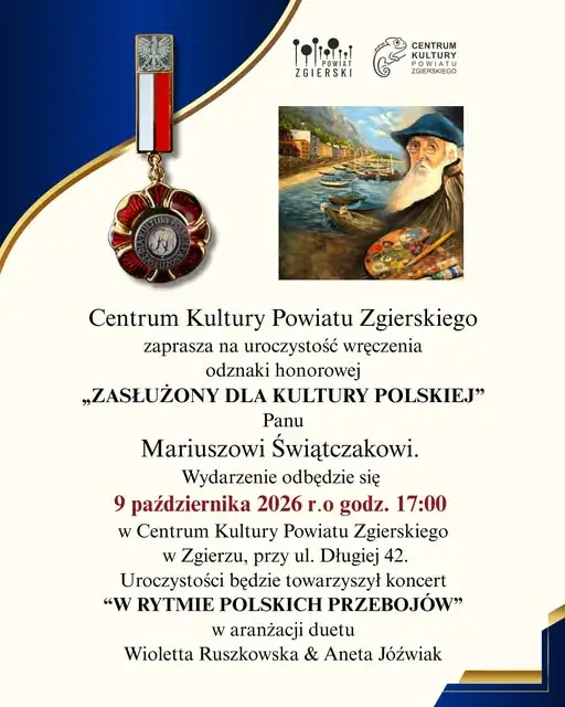 Zgierz: Mariusz Świątczak otrzyma odznakę „Zasłużony dla Kultury Polskiej”