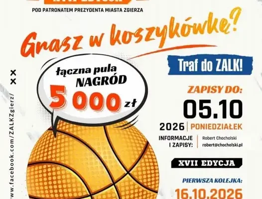Ruszyły zapisy do XVII edycji Zgierskiej Amatorskiej Ligi Koszykówki