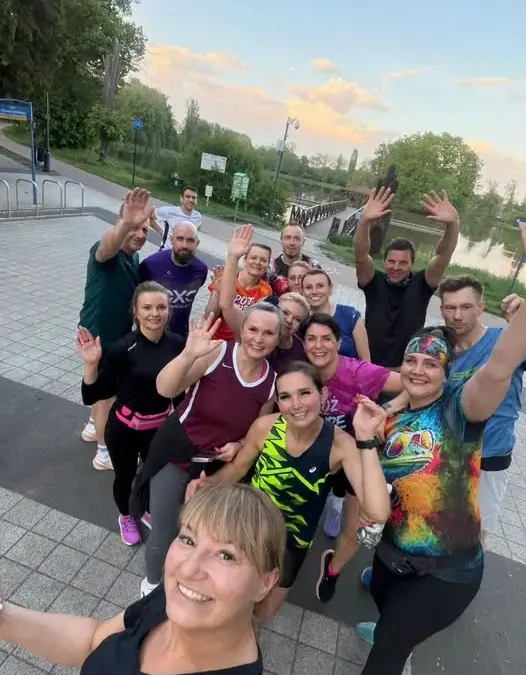 Wtorkowy trening biegowy w Parku Miejskim w Zgierzu z Żanetą Powolną