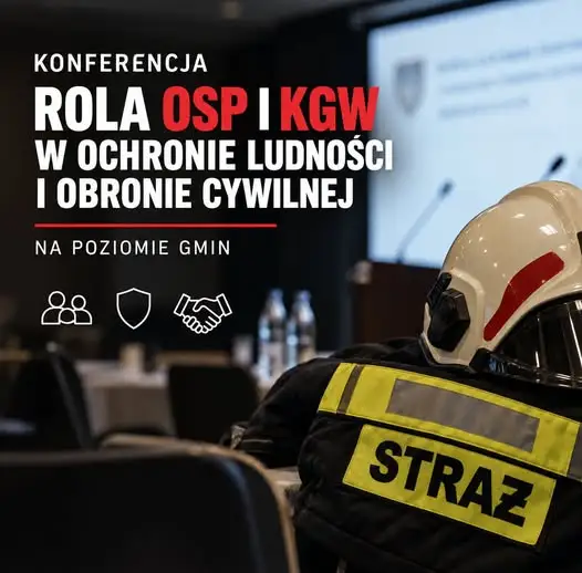 Strażacy z OSP Zgierz-Proboszczewice na konferencji w Szczawinie o ochronie ludności