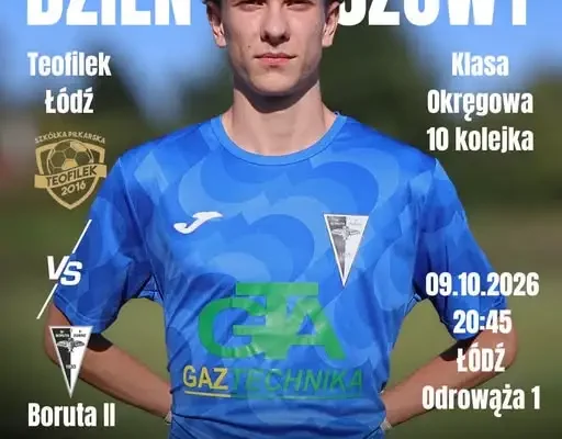 Boruta II Zgierz zagra dziś w Łodzi z Teofilkiem w 10. kolejce Klasy Okręgowej
