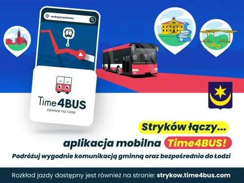 Gmina Stryków: śledź autobusy na żywo w aplikacji i przeglądarce