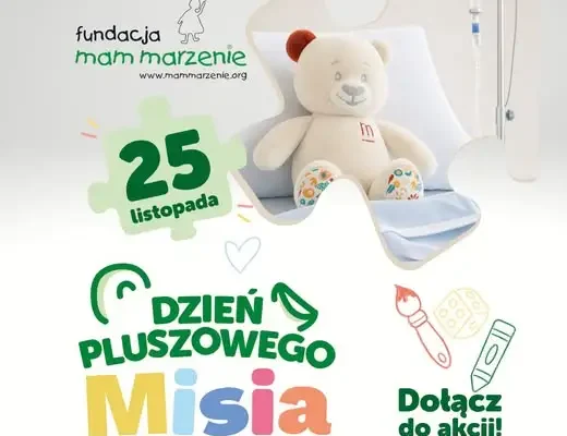 Dzień Pluszowego Misia 2026 – Biblioteka Pedagogiczna w Zgierzu zbiera dary dla małych pacjentów