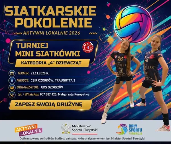 Turniej siatkarski dziewcząt w Ozorkowie – zapisy do 22 listopada