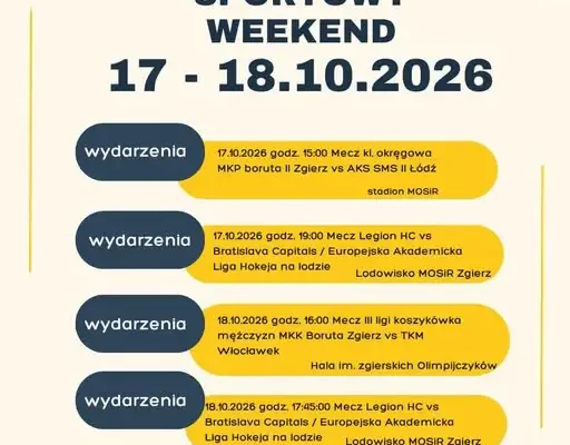 Sportowy weekend w Zgierzu: mecze, hokej i rekreacja