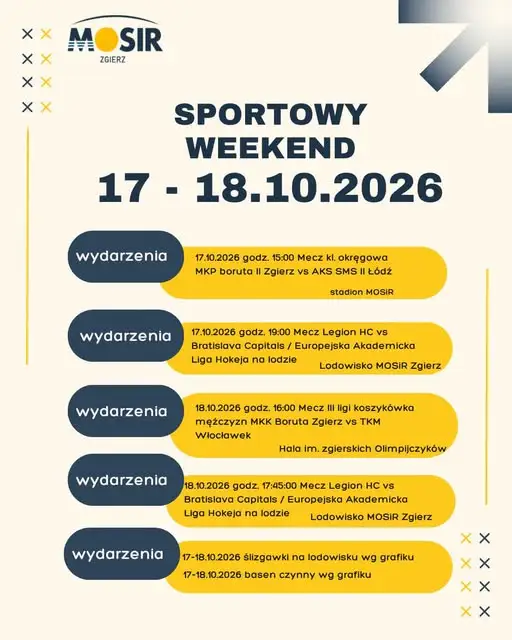 Sportowy weekend w Zgierzu: mecze, hokej i rekreacja
