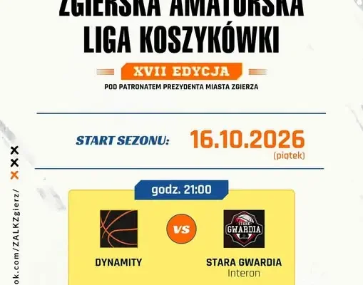 Startuje XVII sezon Zgierskiej Amatorskiej Ligi Koszykówki