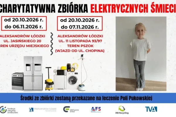 Aleksandrów Łódzki: zbiórka elektroodpadów wesprze leczenie Poli