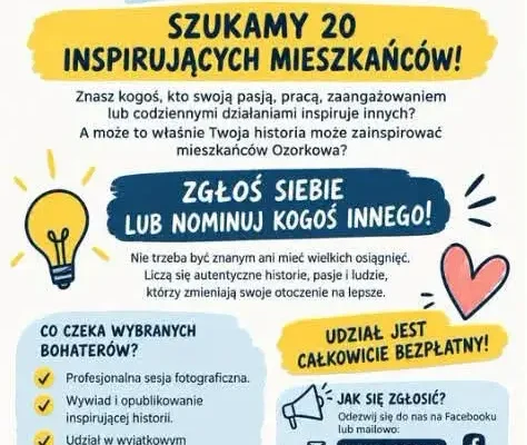 Ozorków szuka 20 inspirujących mieszkańców – Lokamo zaprasza do projektu