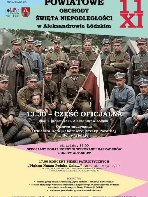 Powiatowe obchody Święta Niepodległości w Aleksandrowie Łódzkim – znamy program