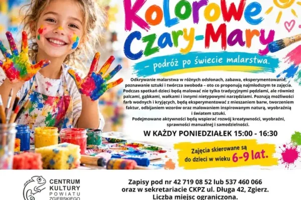 Kolorowe czary-mary: warsztaty malarskie dla dzieci w Zgierzu