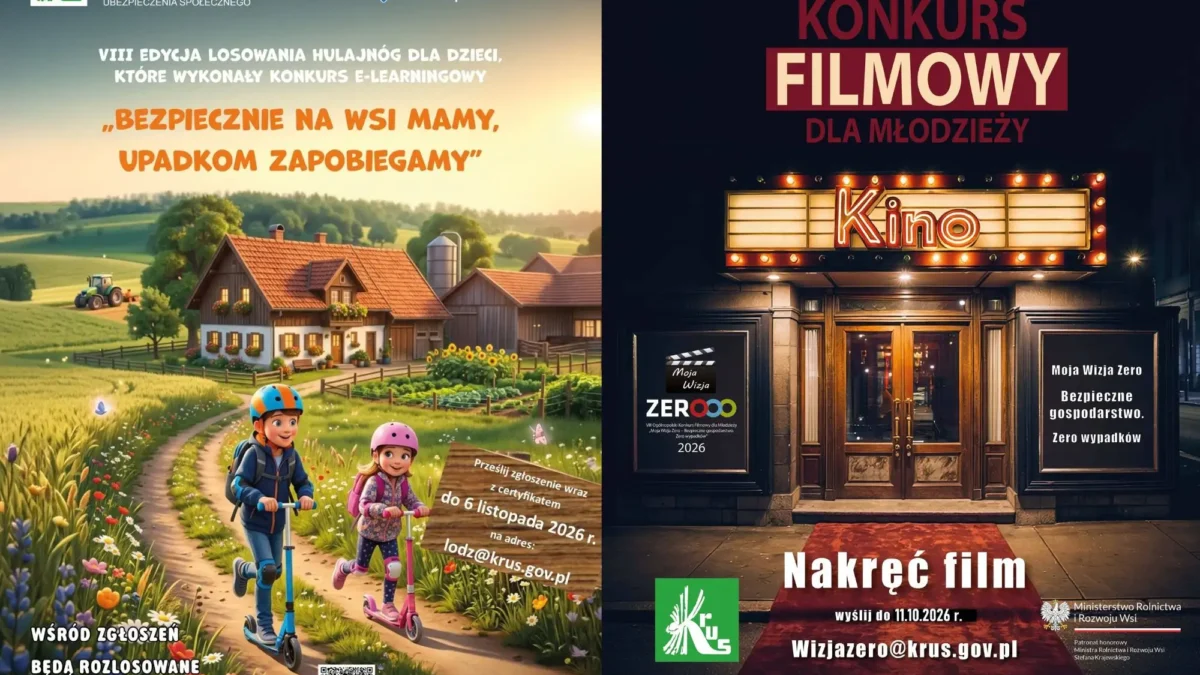 KRUS zaprasza dzieci i młodzież z gminy Parzęczew do konkursów z nagrodami