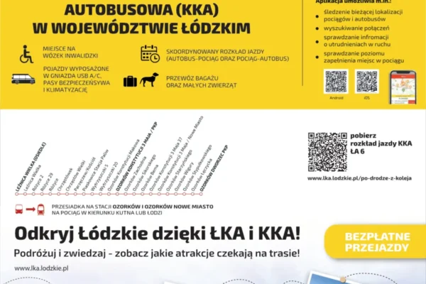 Nowy rozkład Kolejowej Komunikacji Autobusowej na trasie Leźnica Wielka – Parzęczew – Ozorków